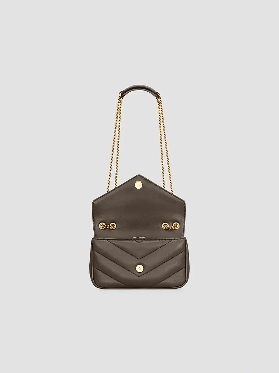 Saint Laurent Women's Loulou Mini Crossbody Bag in Lambskin - Light Musk | Thumbnail 4 Saint Laurent Women's Loulou Mini Crossbody Bag in Lambskin - Light Musk | Thumbnail 4