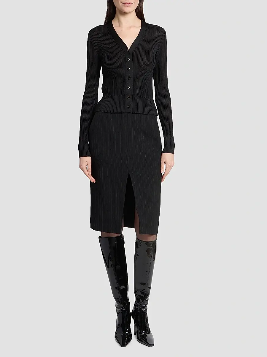 Saint Laurent Women's Francoise Boots in Patent Leather - Black | Thumbnail 6