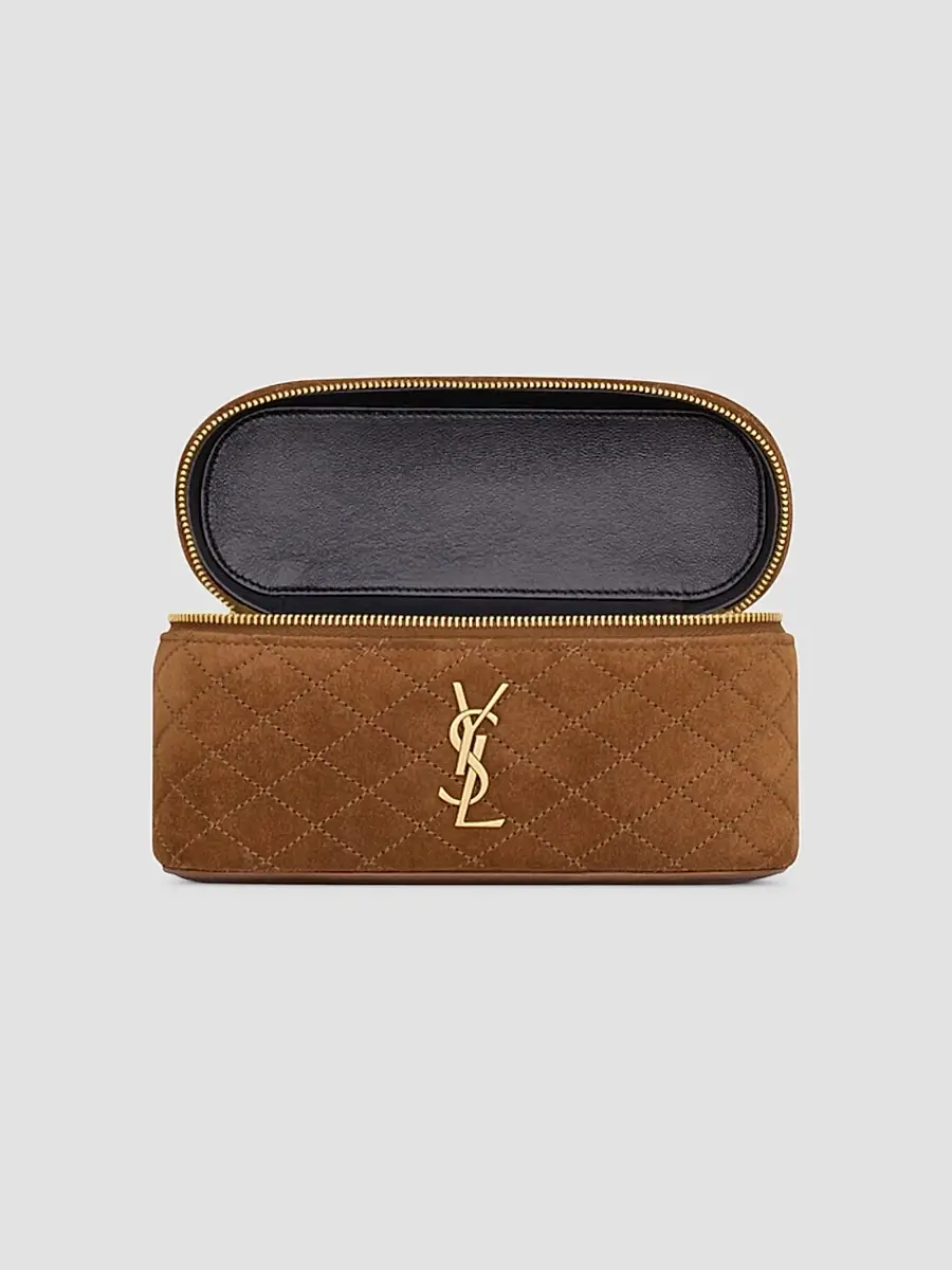 Saint Laurent Women's Suede Gaby Vanity Bag | Thumbnail 4 Saint Laurent Women's Suede Gaby Vanity Bag | Thumbnail 4