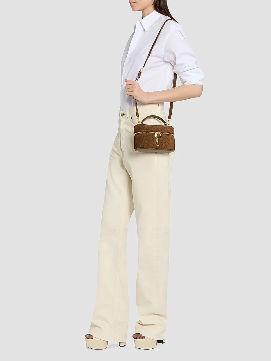 Saint Laurent Women's Suede Gaby Vanity Bag | Thumbnail 5 Saint Laurent Women's Suede Gaby Vanity Bag | Thumbnail 5