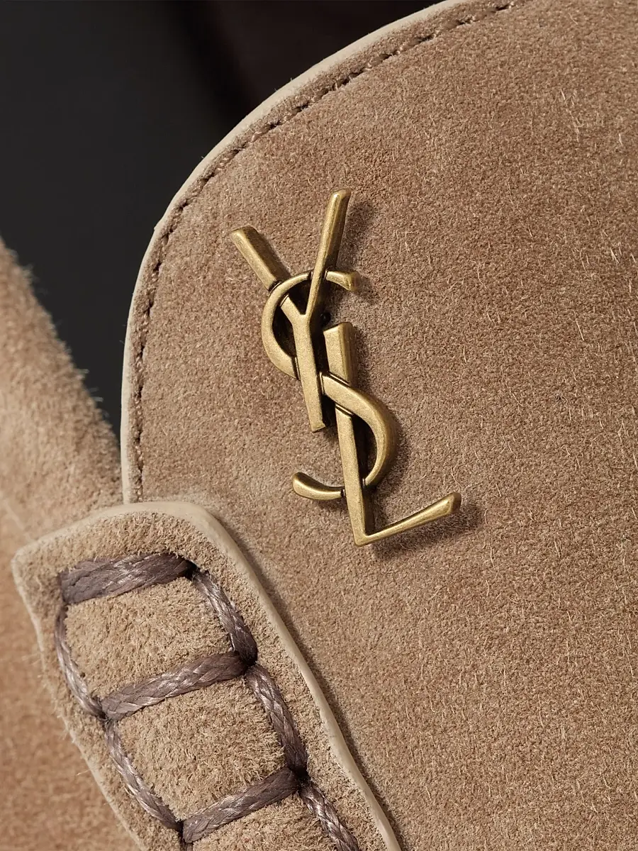 Saint Laurent Women's Le Loafer Mules in Suede - City | Thumbnail 4
