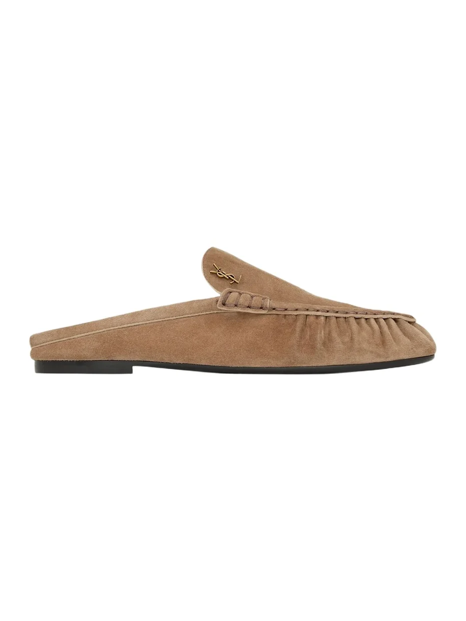 Saint Laurent Women's Le Loafer Mules in Suede - City