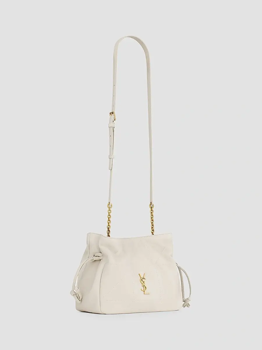 Saint Laurent Women's Jamie Shoulder Bag in Lambskin Leather - White | Thumbnail 5