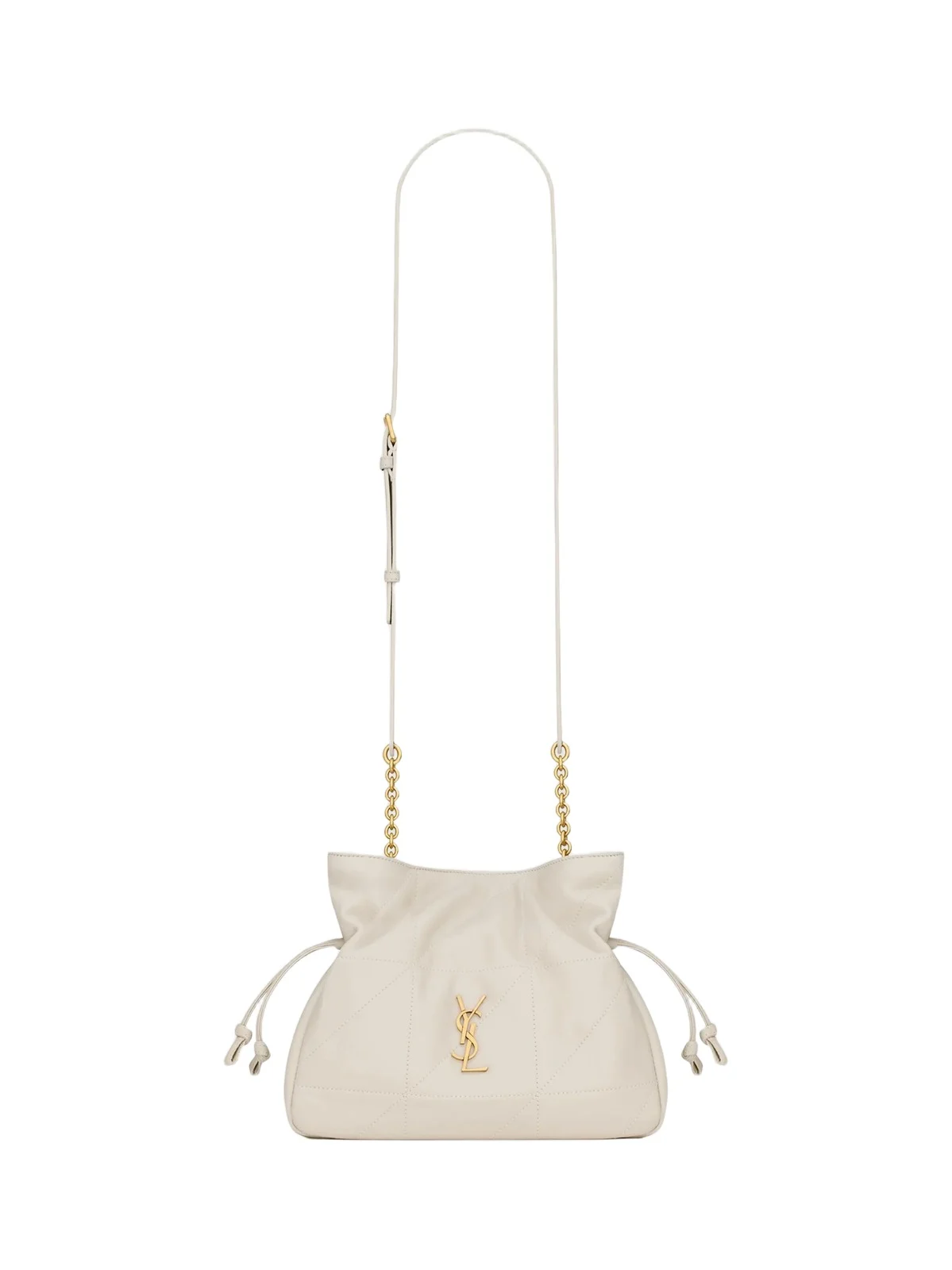 Saint Laurent Women's Jamie Shoulder Bag in Lambskin Leather - White