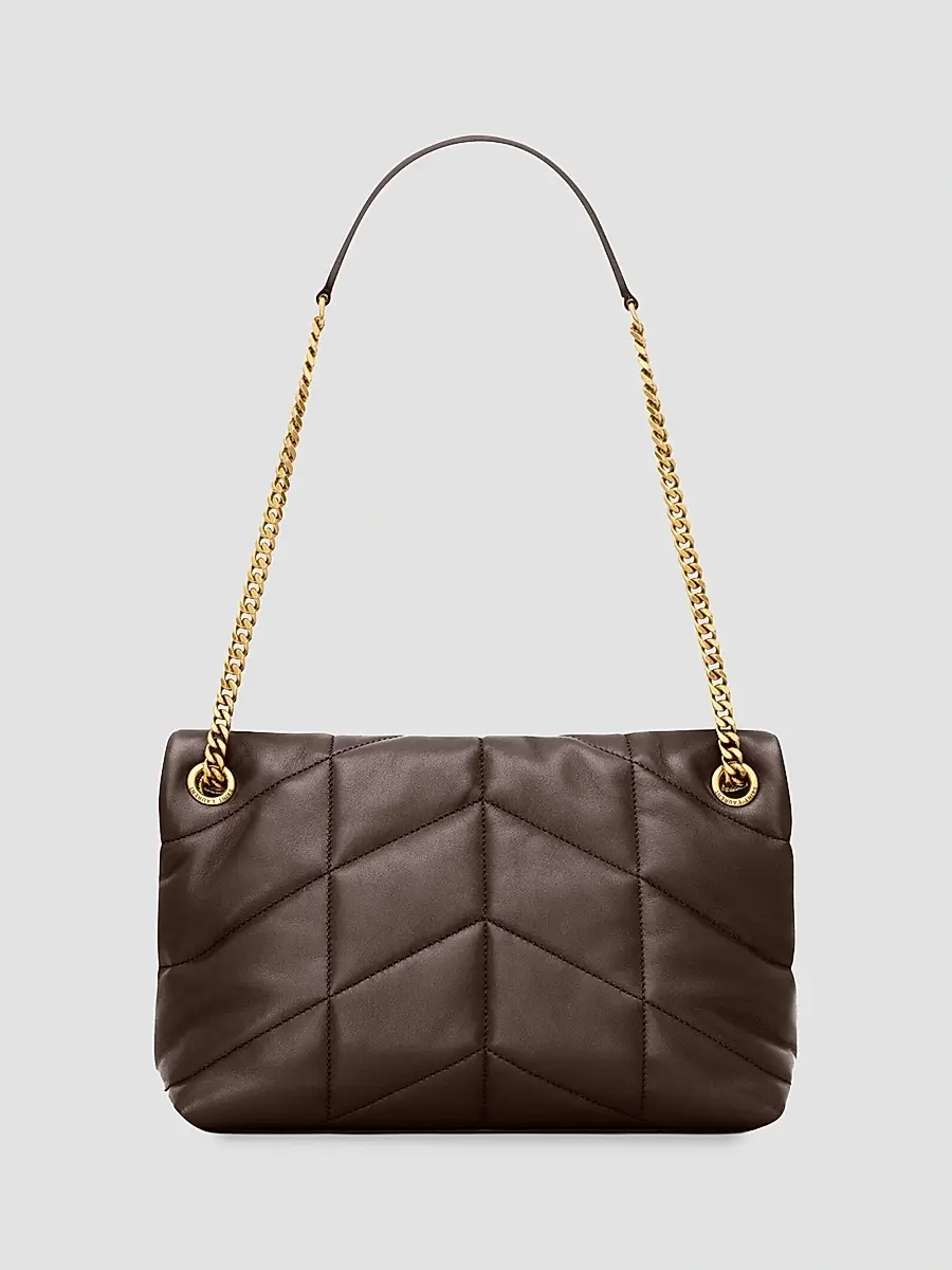 Saint Laurent Women's Puffer Small Shoulder Bag in Nappa Leather - Arabica | Thumbnail 4 Saint Laurent Women's Puffer Small Shoulder Bag in Nappa Leather - Arabica | Thumbnail 4