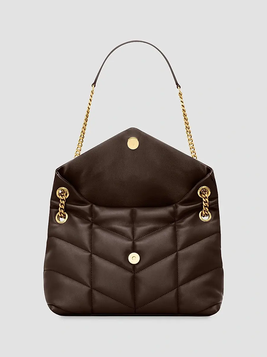Saint Laurent Women's Puffer Small Shoulder Bag in Nappa Leather - Arabica | Thumbnail 5 Saint Laurent Women's Puffer Small Shoulder Bag in Nappa Leather - Arabica | Thumbnail 5