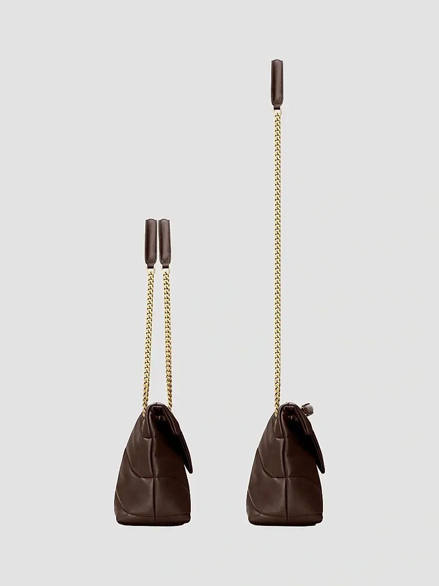 Saint Laurent Women's Puffer Small Shoulder Bag in Nappa Leather - Arabica | Thumbnail 7 Saint Laurent Women's Puffer Small Shoulder Bag in Nappa Leather - Arabica | Thumbnail 7