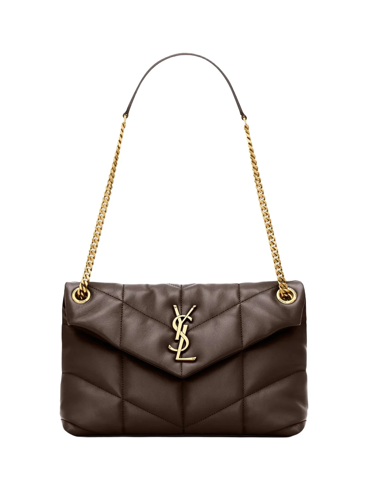Saint Laurent Women's Puffer Small Shoulder Bag in Nappa Leather - Arabica