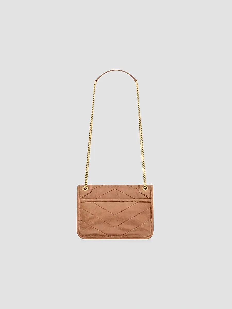 Saint Laurent Women's Niki Mini Shoulder Bag in Vintage Leather - Light Caramel | Thumbnail 4 Saint Laurent Women's Niki Mini Shoulder Bag in Vintage Leather - Light Caramel | Thumbnail 4