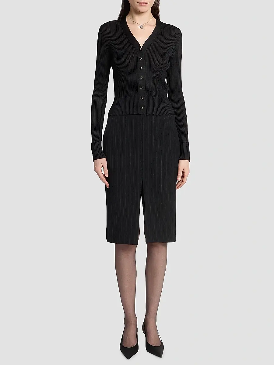 Saint Laurent Women's Fanny Slingback Pumps in Satin Crepe - Black | Thumbnail 6 Saint Laurent Women's Fanny Slingback Pumps in Satin Crepe - Black | Thumbnail 6