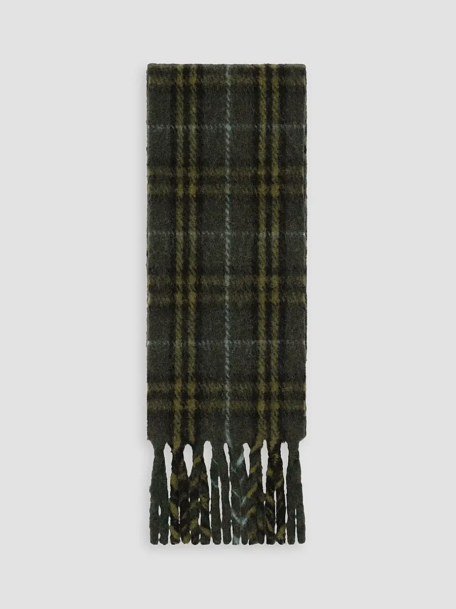 Burberry Women's Narrow Check Alpaca-Wool Scarf | Thumbnail 4