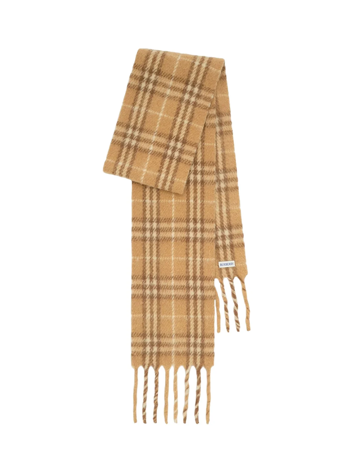 Women's Narrow Check Alpaca-Wool Scarf