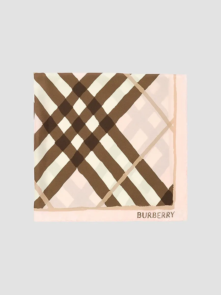 Burberry Women's Watercolor Check Silk Scarf | Thumbnail 4