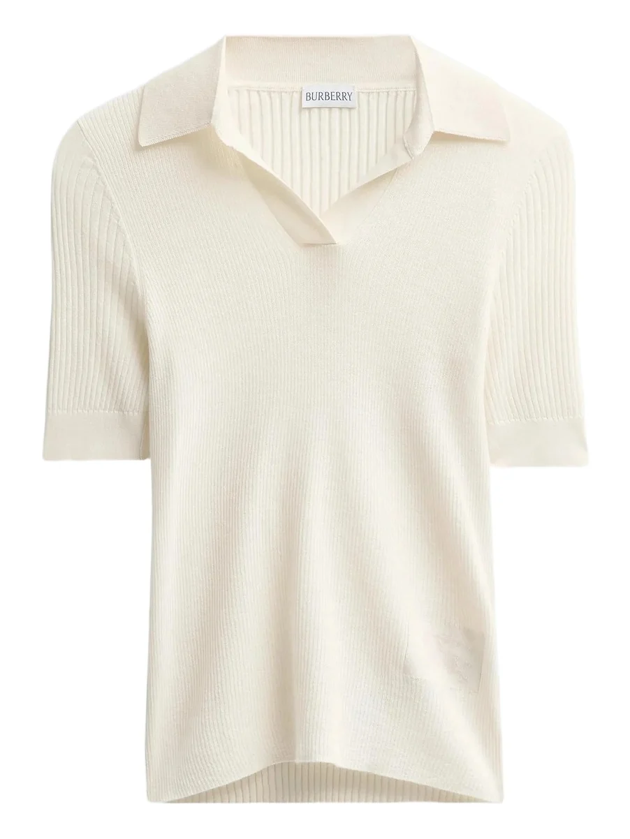 Women's Rain Rib-Knit Cashmere Polo Shirt