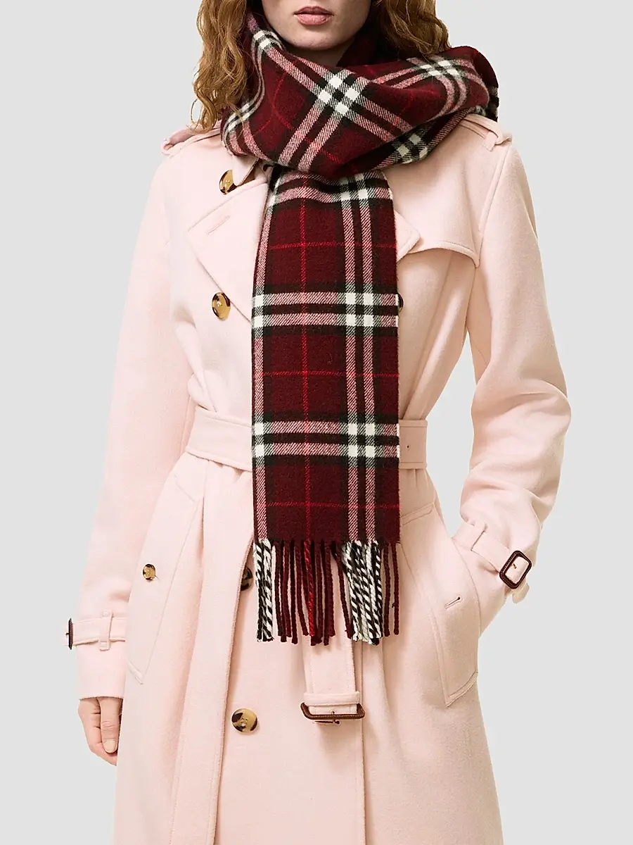 Burberry Women's Sparkle Check Cashmere Scarf | Thumbnail 2 Burberry Women's Sparkle Check Cashmere Scarf | Thumbnail 2
