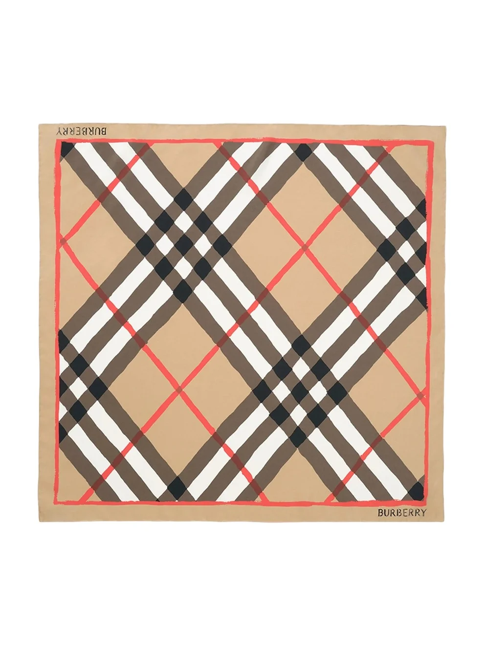 Burberry Women's Watercolor Check Silk Scarf