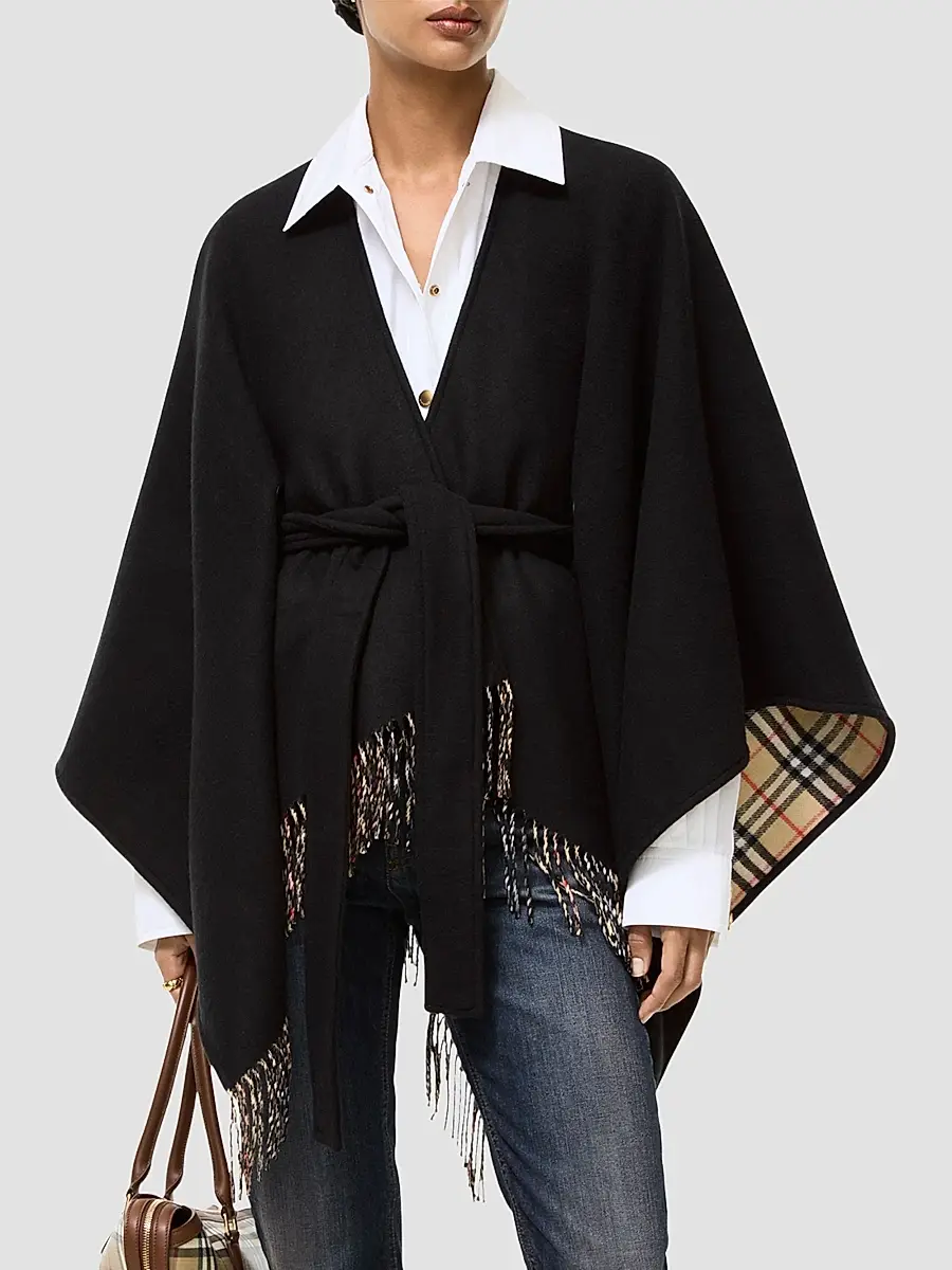 Burberry Women's Tay Wool Cape | Thumbnail 2 Burberry Women's Tay Wool Cape | Thumbnail 2