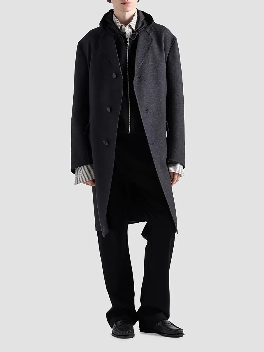 Prada Men's Technical Fleece Hoodie Jacket | Thumbnail 2 Prada Men's Technical Fleece Hoodie Jacket | Thumbnail 2