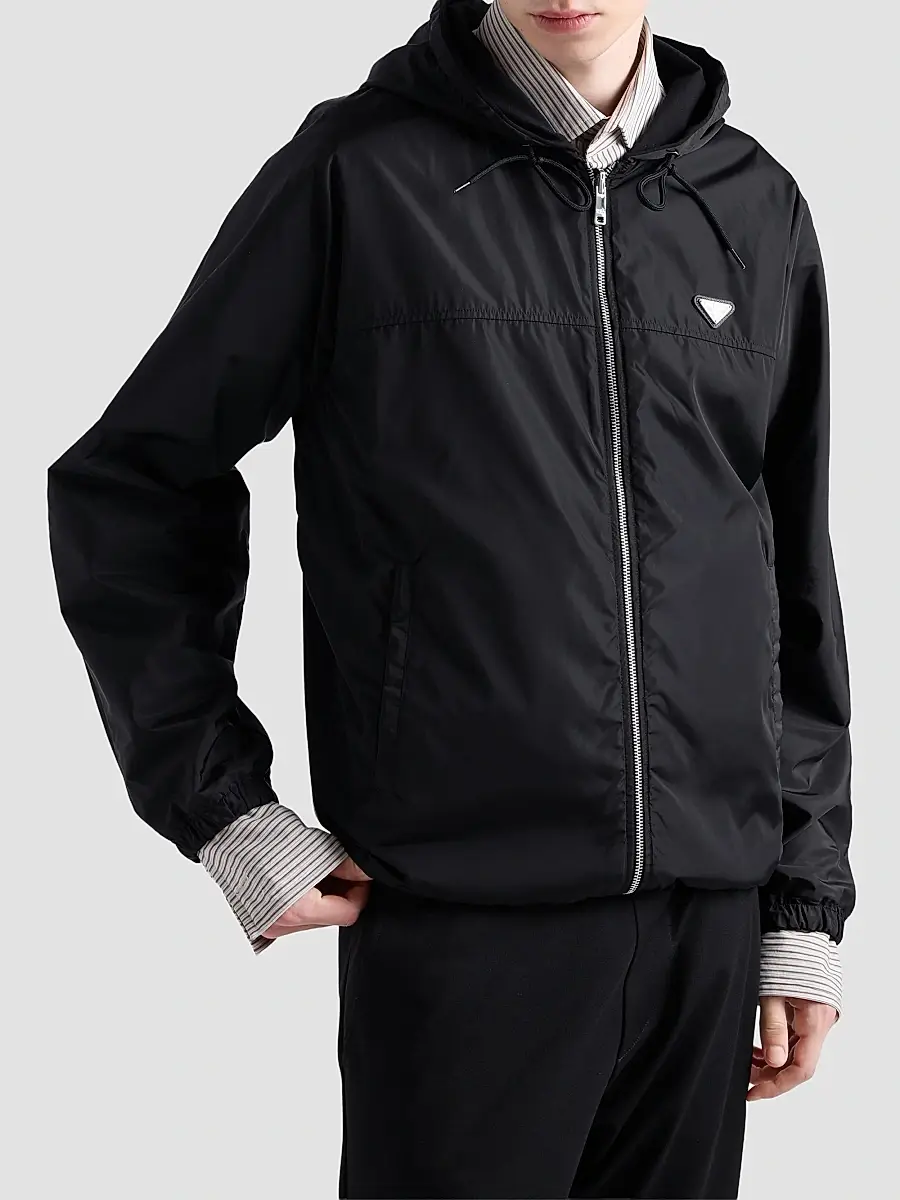 Prada Men's Technical Fleece Hoodie Jacket | Thumbnail 4 Prada Men's Technical Fleece Hoodie Jacket | Thumbnail 4