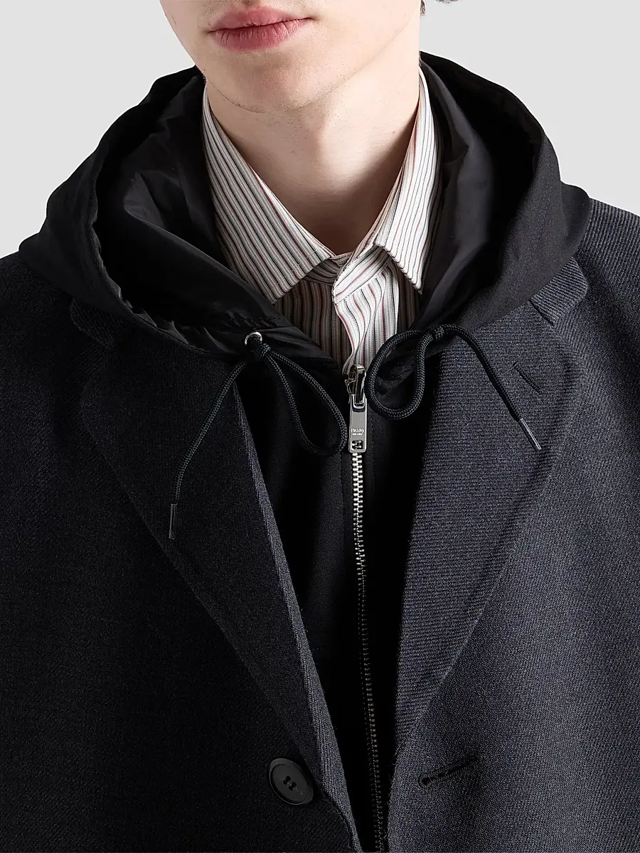 Prada Men's Technical Fleece Hoodie Jacket | Thumbnail 6 Prada Men's Technical Fleece Hoodie Jacket | Thumbnail 6