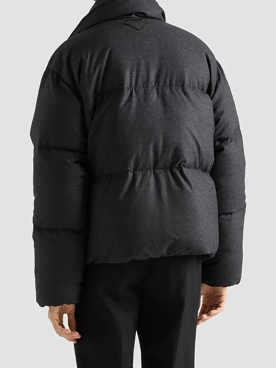 Prada Men's Medium-Weight Cashmere Down Jacket | Thumbnail 5 Prada Men's Medium-Weight Cashmere Down Jacket | Thumbnail 5