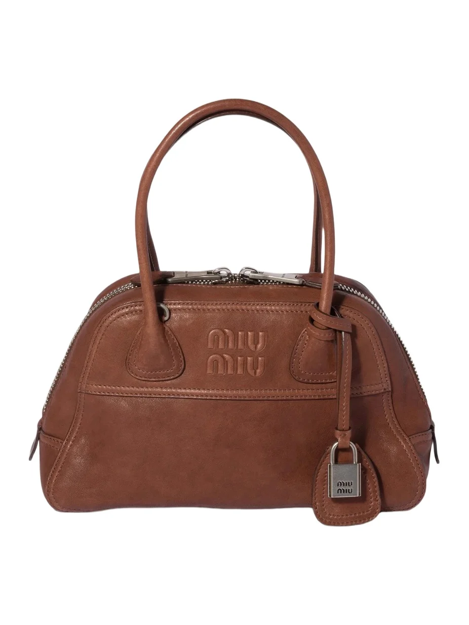Miu Miu Women's Vivant Nappa Leather Top Handle Bag