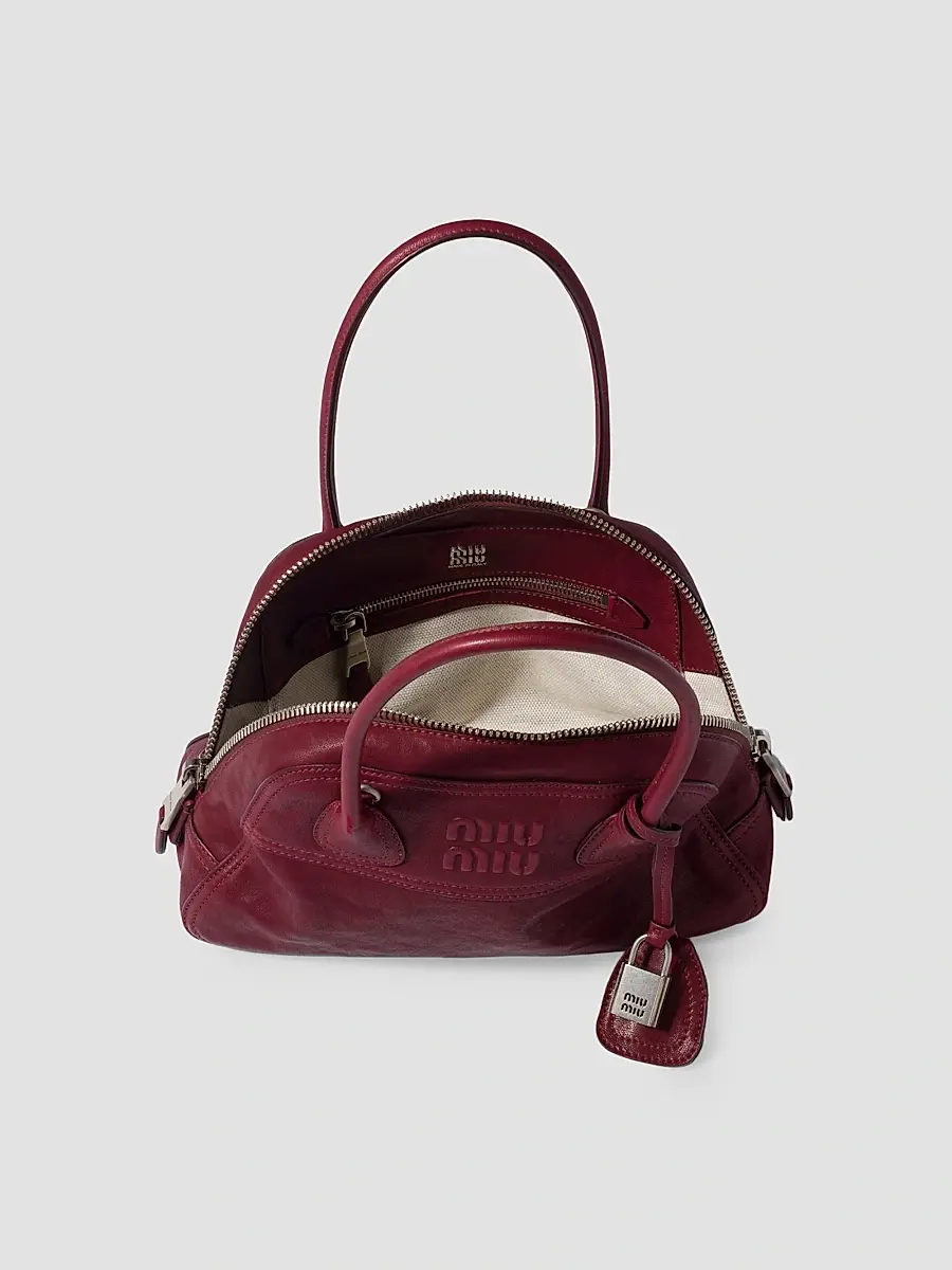 Miu Miu Women's Vivant Nappa Leather Top Handle Bag | Thumbnail 7
