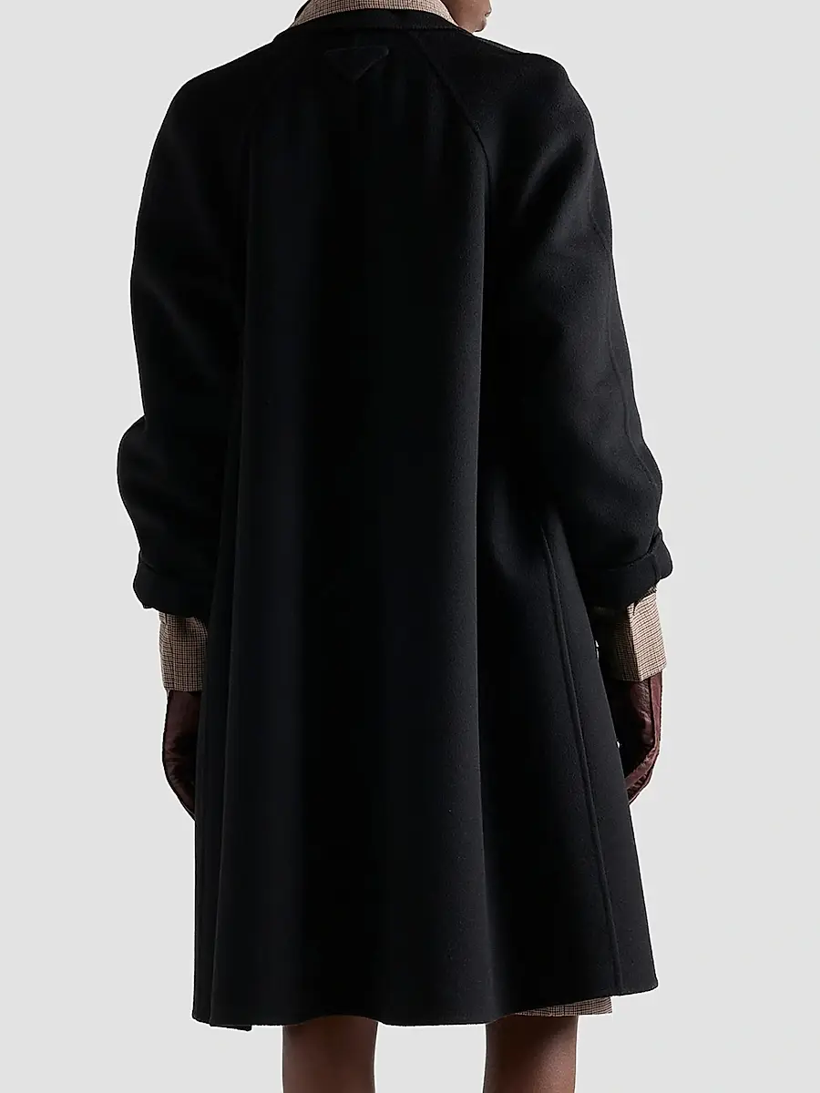 Prada Women's Single-Breasted Double Cashmere and Wool Coat | Thumbnail 3