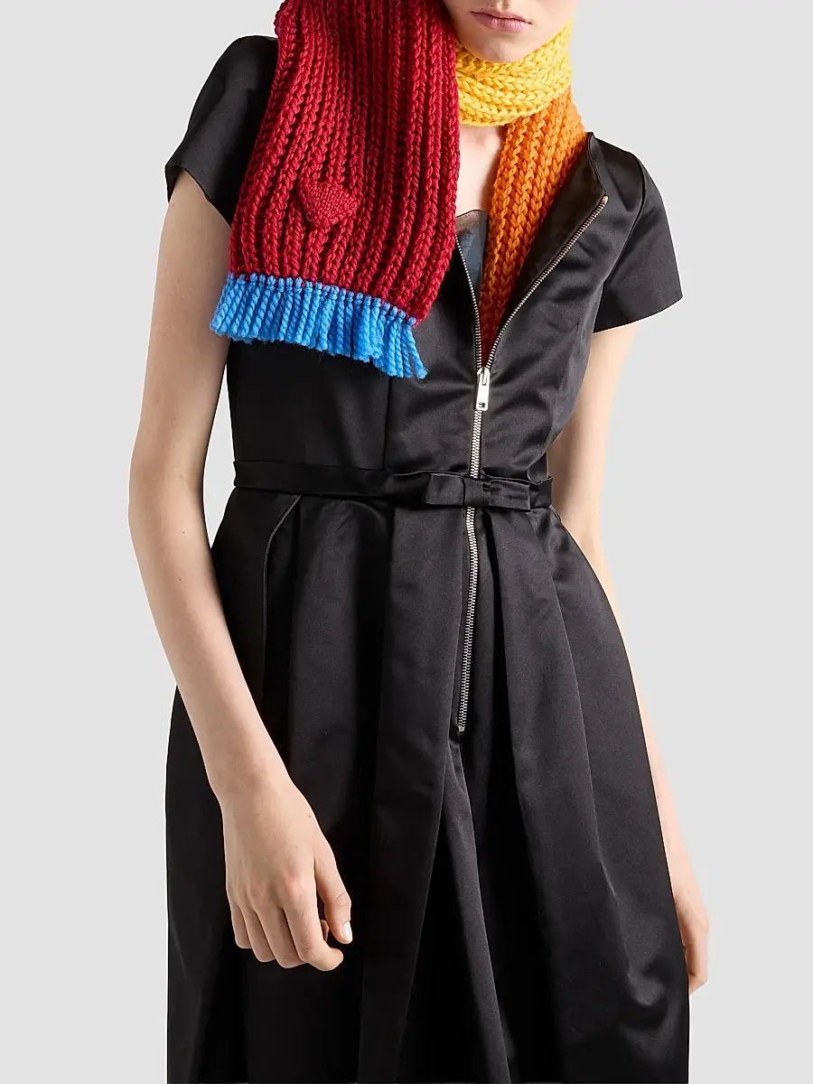 Prada Women's Duchesse Silk Dress | Thumbnail 5 Prada Women's Duchesse Silk Dress | Thumbnail 5