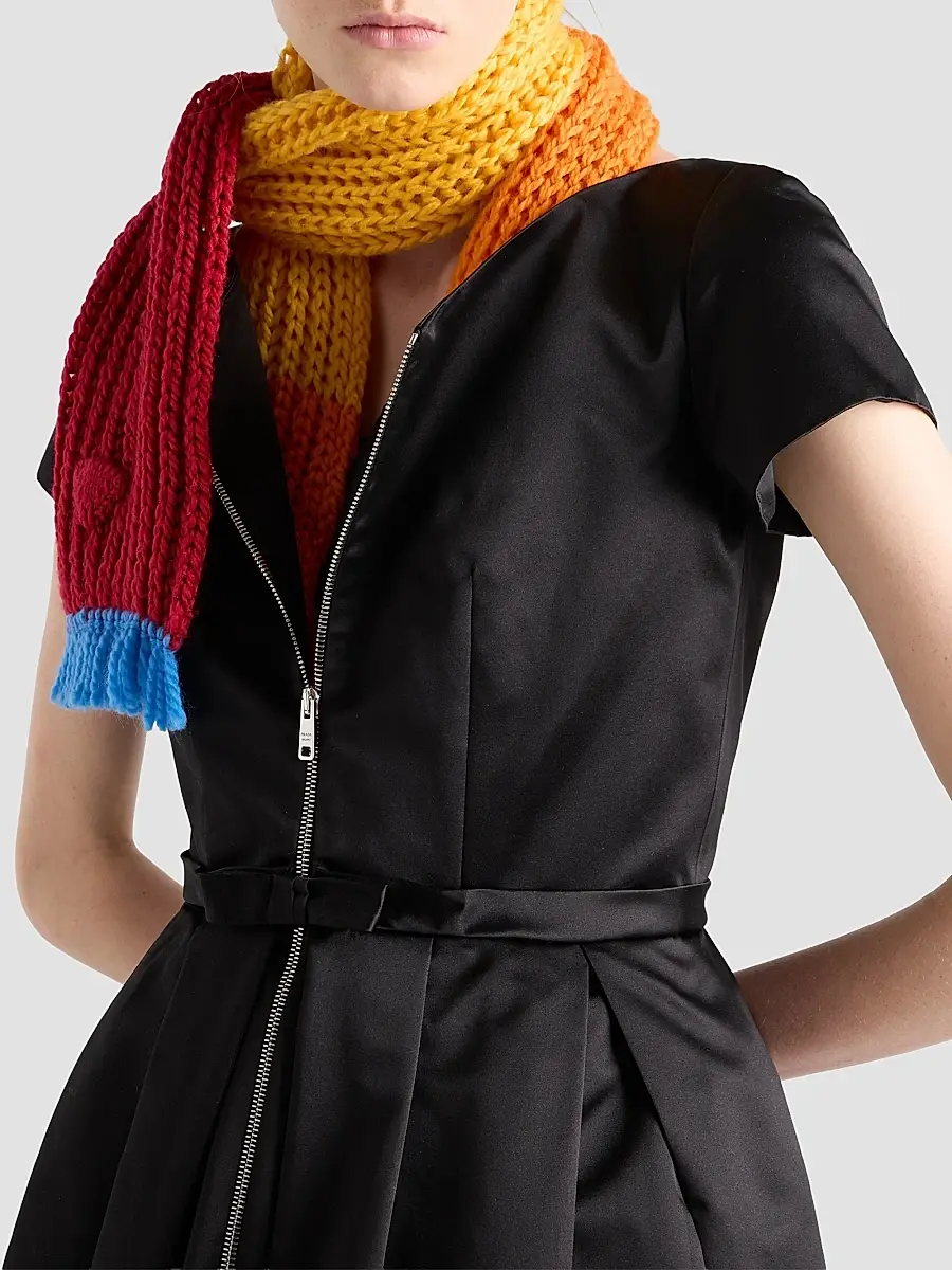 Prada Women's Duchesse Silk Dress | Thumbnail 6 Prada Women's Duchesse Silk Dress | Thumbnail 6