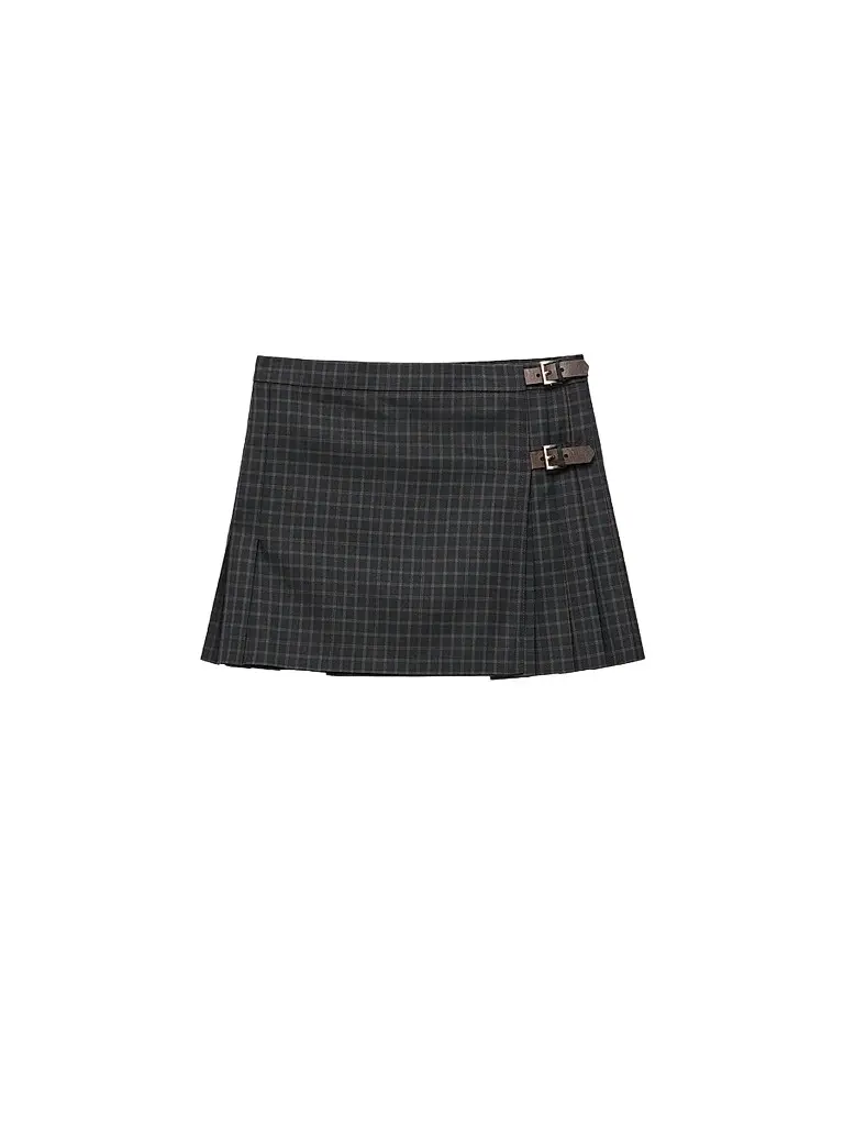 Prada Women's Checked Wool Mini Skirt | Image 1 Prada Women's Checked Wool Mini Skirt | Image 1