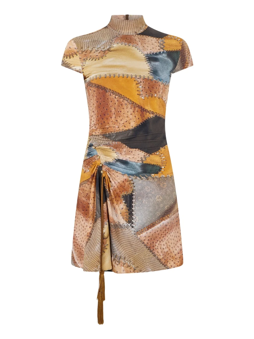 Mini Dress With Patchwork Print Mini Dress With Patchwork Print
