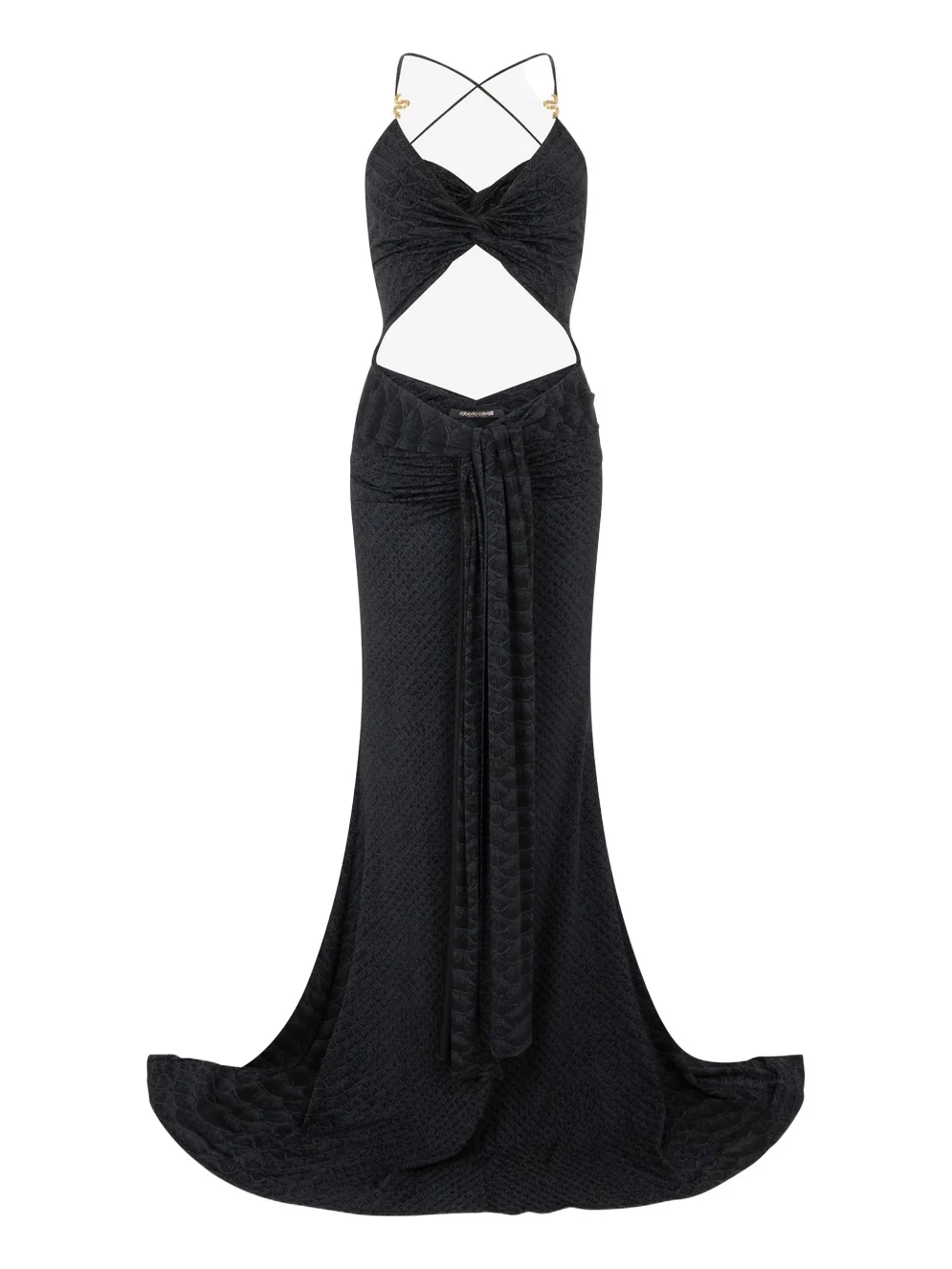 Serpentine Print Maxi Dress