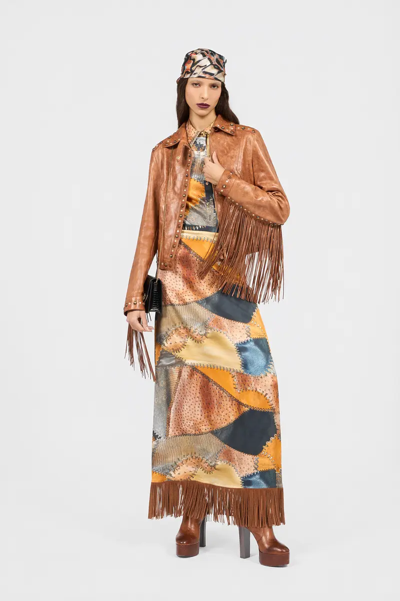 Roberto Cavalli Leather Jacket With Fringes And Studs | Thumbnail 6 Roberto Cavalli Leather Jacket With Fringes And Studs | Thumbnail 6