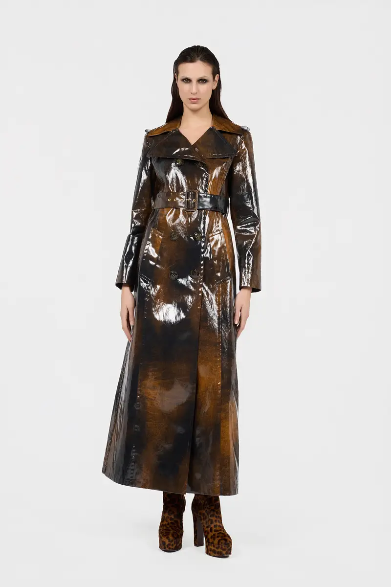 Roberto Cavalli Brown Trench Coat Used Effect | Thumbnail 2 Roberto Cavalli Brown Trench Coat Used Effect | Thumbnail 2