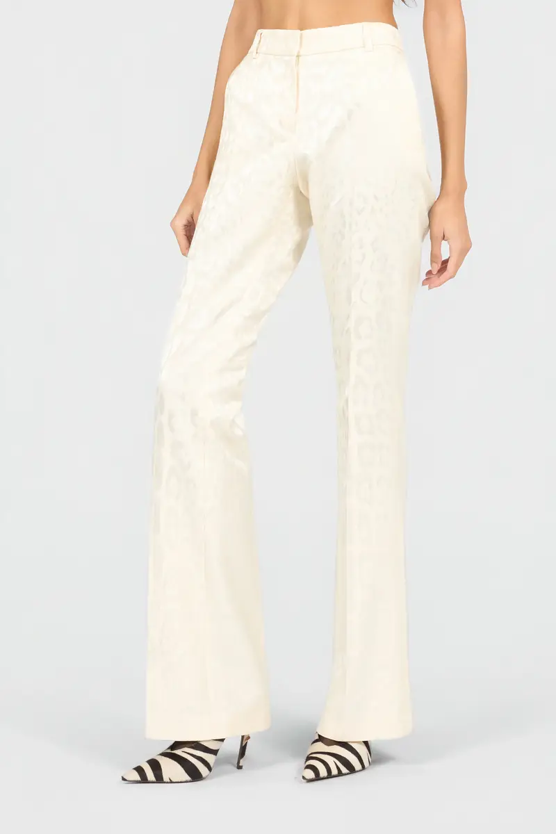 Roberto Cavalli Ivory Trousers With Jaguar Motif | Thumbnail 2 Roberto Cavalli Ivory Trousers With Jaguar Motif | Thumbnail 2