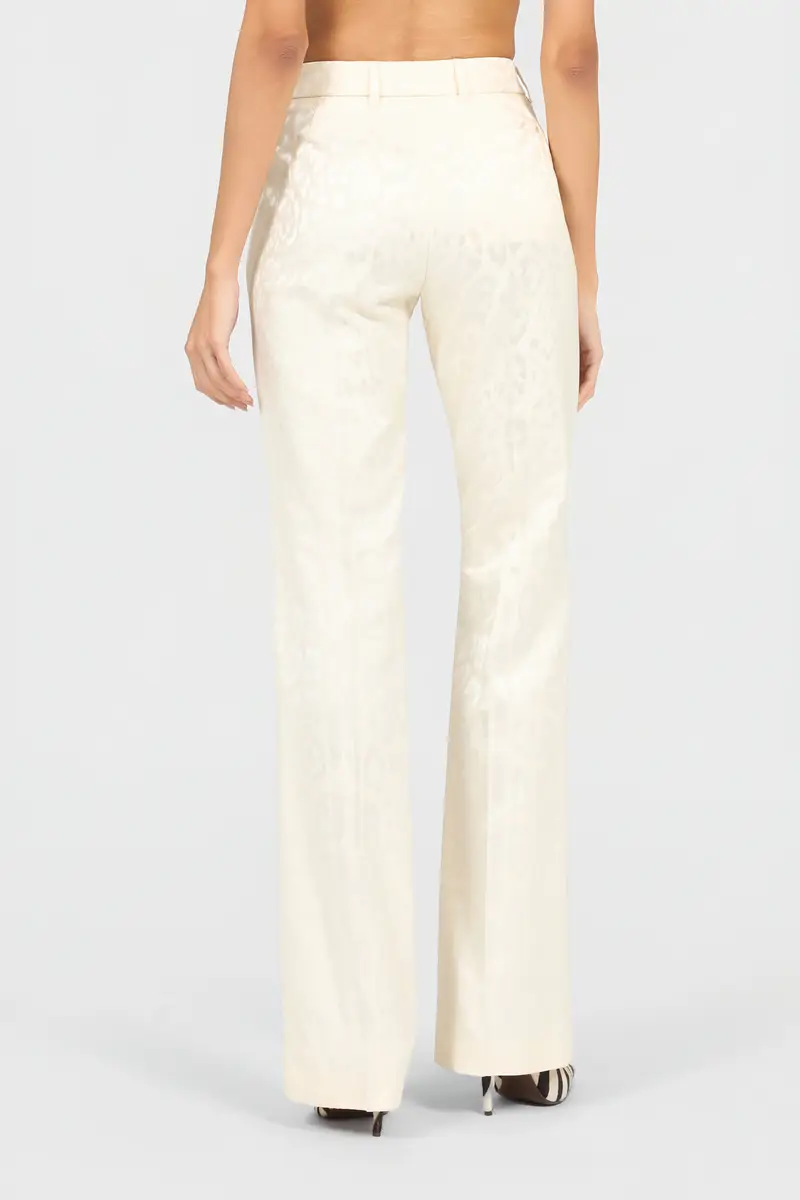 Roberto Cavalli Ivory Trousers With Jaguar Motif | Thumbnail 3 Roberto Cavalli Ivory Trousers With Jaguar Motif | Thumbnail 3