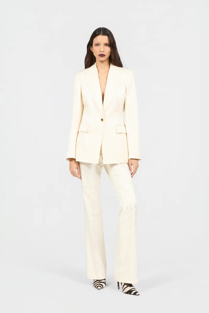 Roberto Cavalli Ivory Trousers With Jaguar Motif | Thumbnail 6 Roberto Cavalli Ivory Trousers With Jaguar Motif | Thumbnail 6