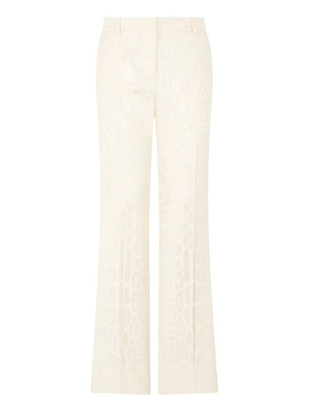 Roberto Cavalli Ivory Trousers With Jaguar Motif