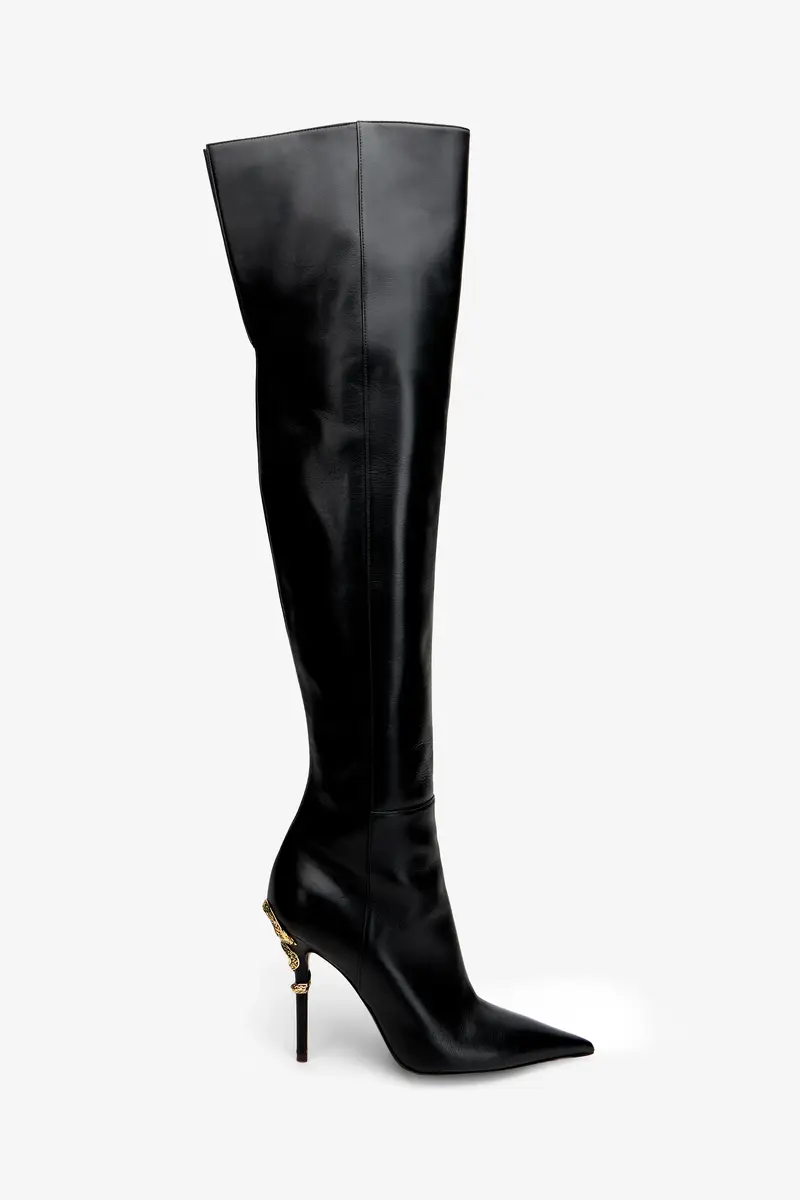 Roberto Cavalli Serpentine Over The Knee Leather Boots | Thumbnail 2 Roberto Cavalli Serpentine Over The Knee Leather Boots | Thumbnail 2