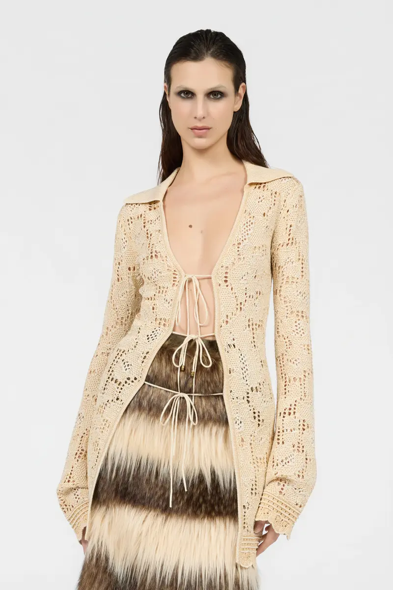 Roberto Cavalli Jaguar Crochet Cardigan | Thumbnail 2