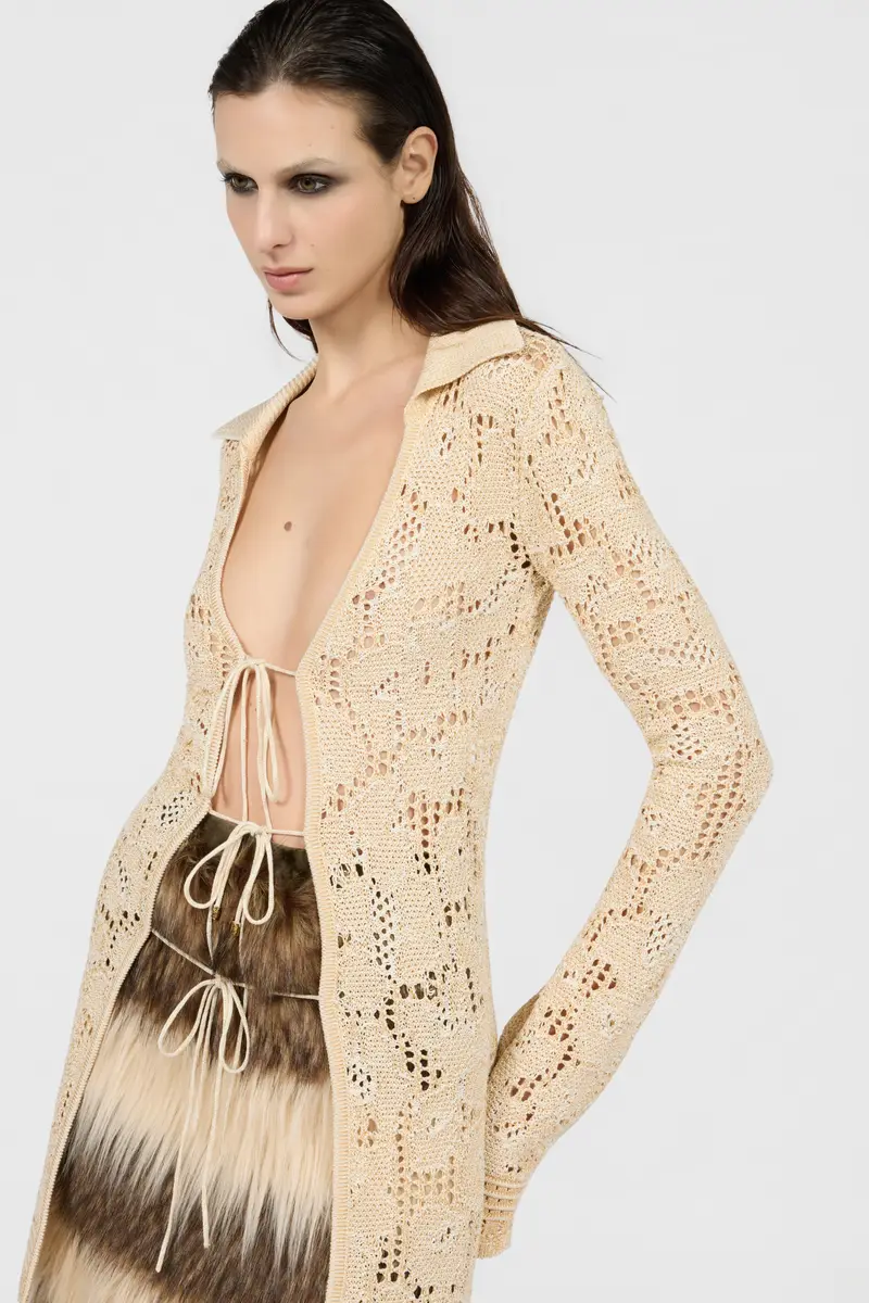 Roberto Cavalli Jaguar Crochet Cardigan | Thumbnail 4
