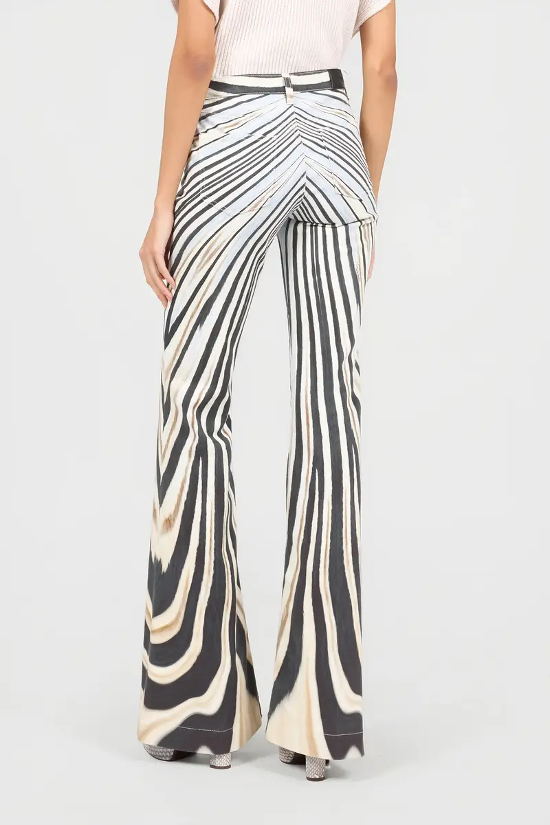 Roberto Cavalli Zebra Print Flared Jeans | Thumbnail 3 Roberto Cavalli Zebra Print Flared Jeans | Thumbnail 3
