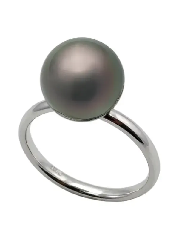 BAGGINS Black Tahitian Pearl Simple Ring