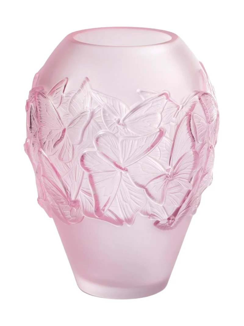 Lalique Papillons Crystal Vase