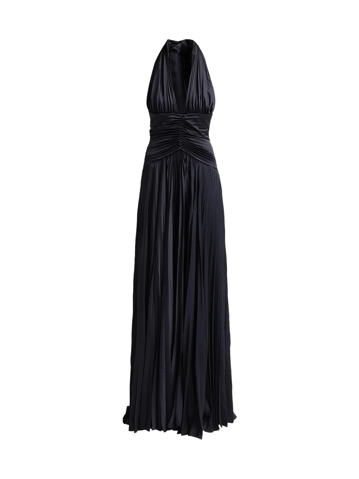 A. L.C. Women's Sabine Halterneck Pleated Gown