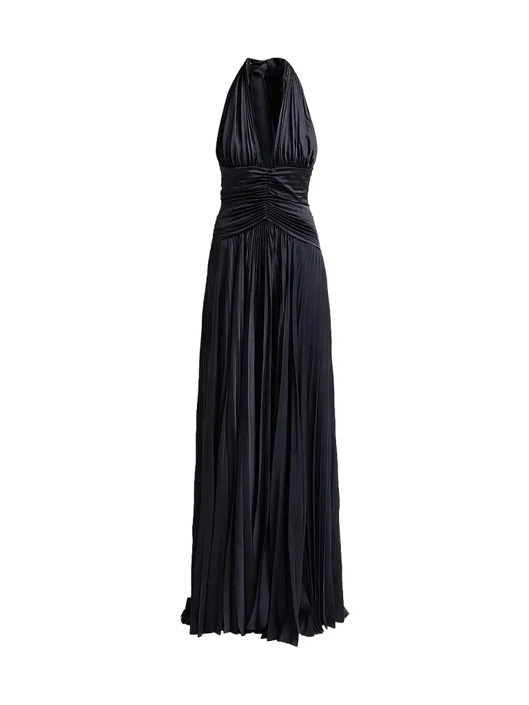 A. L.C. Women's Sabine Halterneck Pleated Gown A. L.C. Women's Sabine Halterneck Pleated Gown