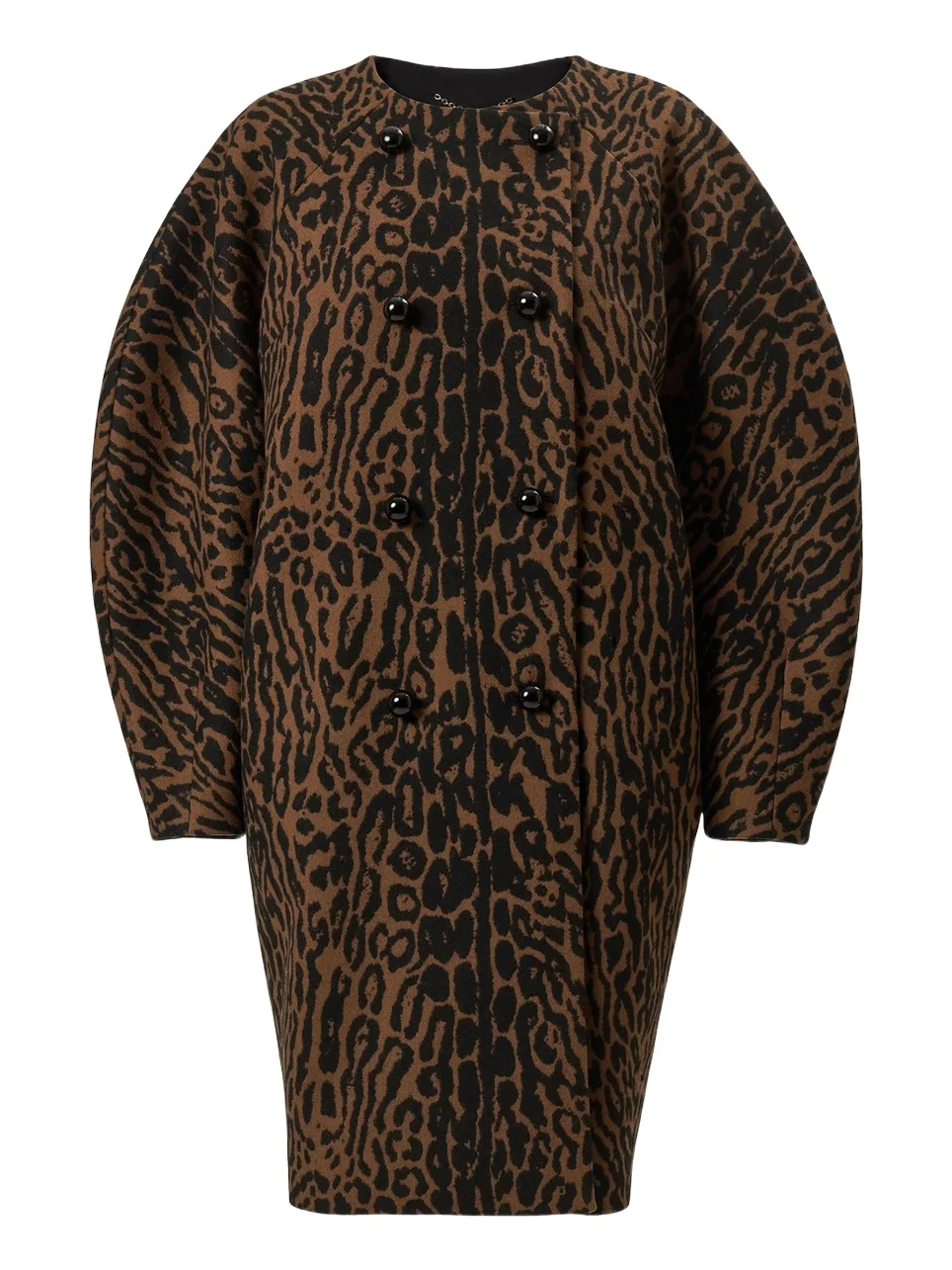 Carolina Herrera Women's Wool Double-Breasted Cocoon Coat