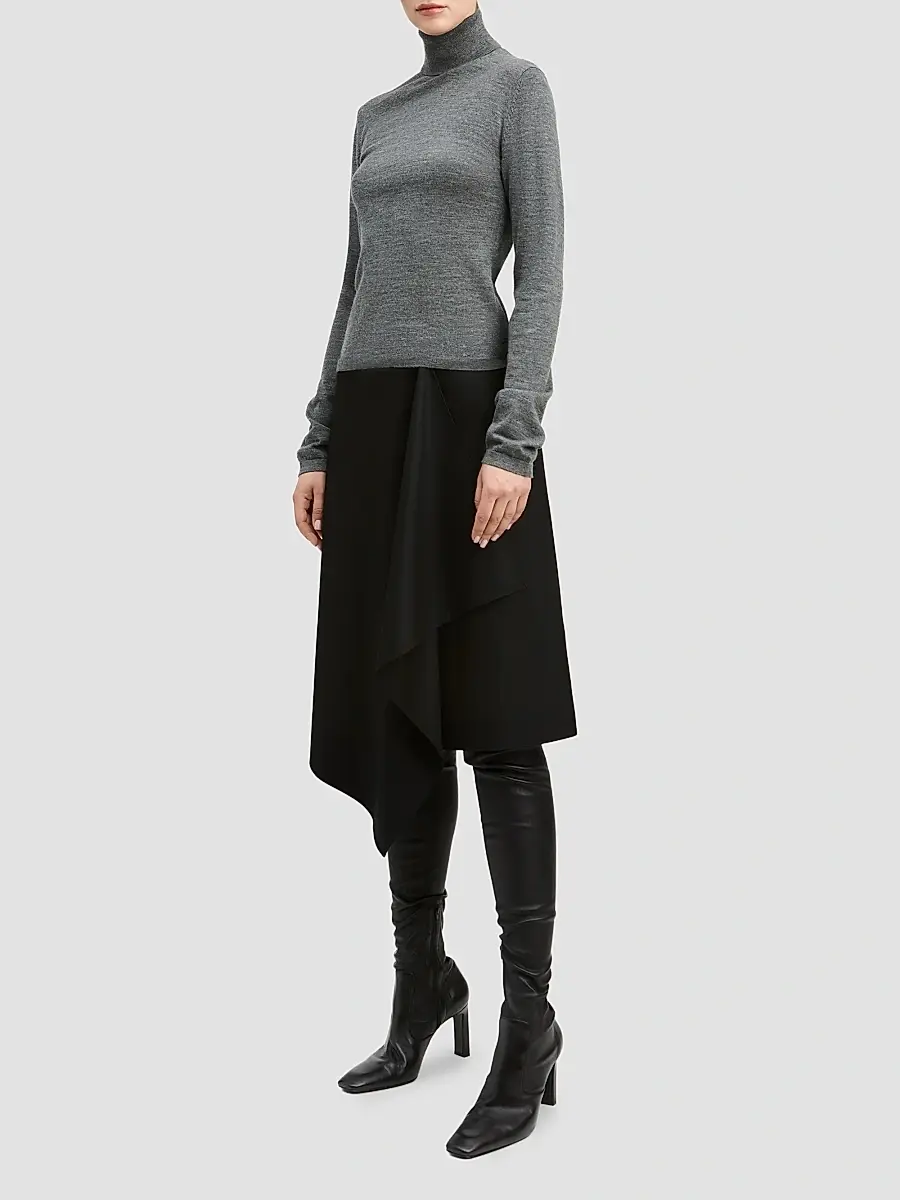 Derek Lam Women's Alexander Asymmetric Wrap Midi-Skirt | Thumbnail 2 Derek Lam Women's Alexander Asymmetric Wrap Midi-Skirt | Thumbnail 2