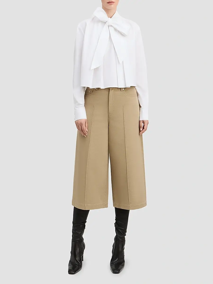 Derek Lam Women's Aiden Cotton Poplin Tieneck Blouse | Thumbnail 2 Derek Lam Women's Aiden Cotton Poplin Tieneck Blouse | Thumbnail 2